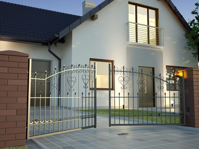 Finished Wrought Iron Door in Modern Setting